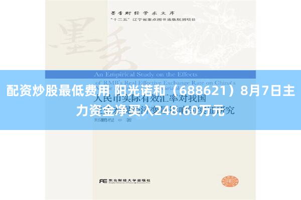 配资炒股最低费用 阳光诺和（688621）8月7日主力资金净买入248.60万元