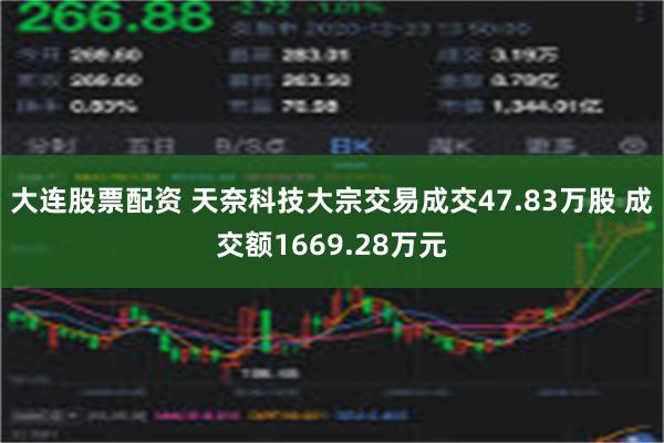 大连股票配资 天奈科技大宗交易成交47.83万股 成交额1669.28万元